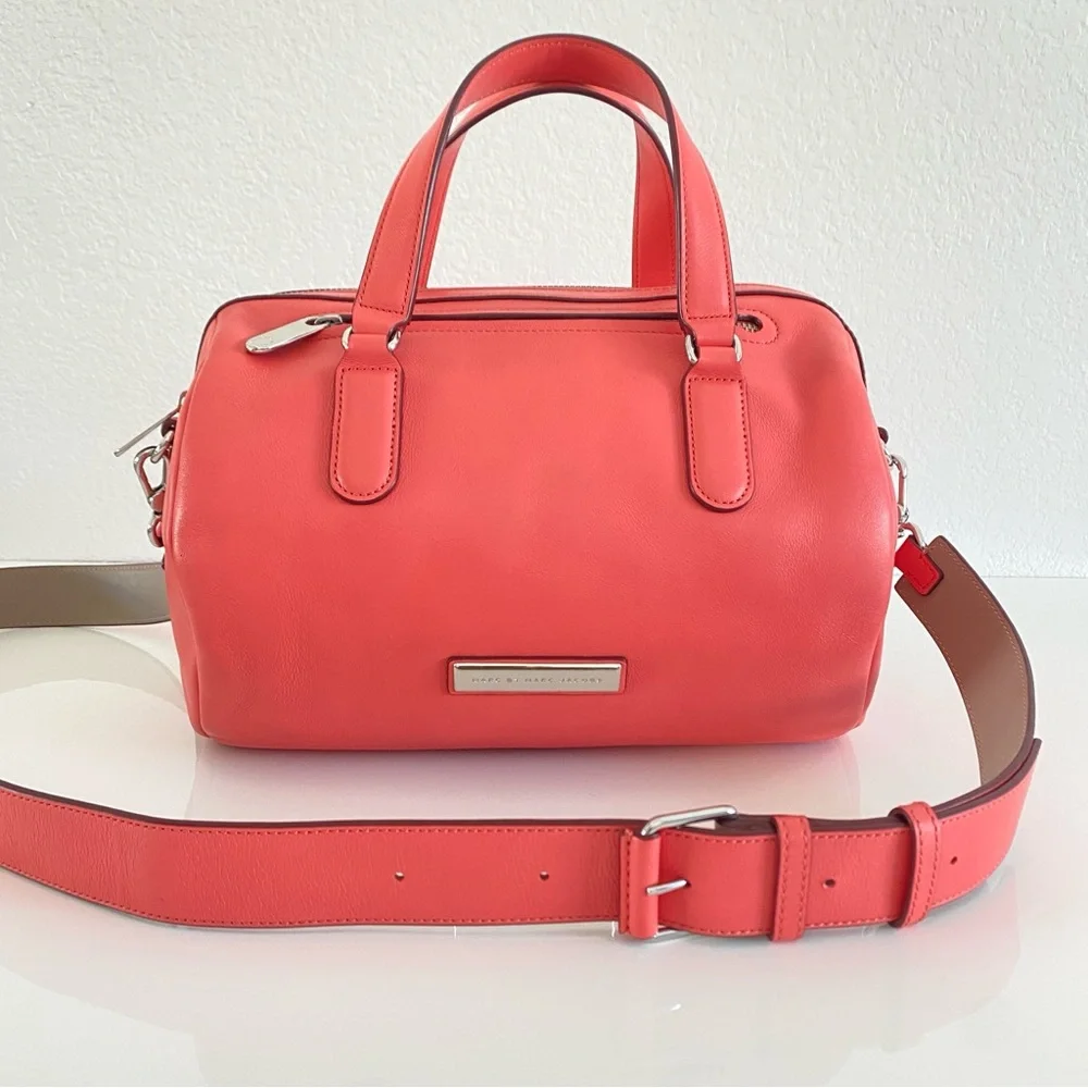 Chic Coral Leather 2 way bag